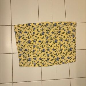 Yellow Pencil Mini Tank Top for Resort Wear